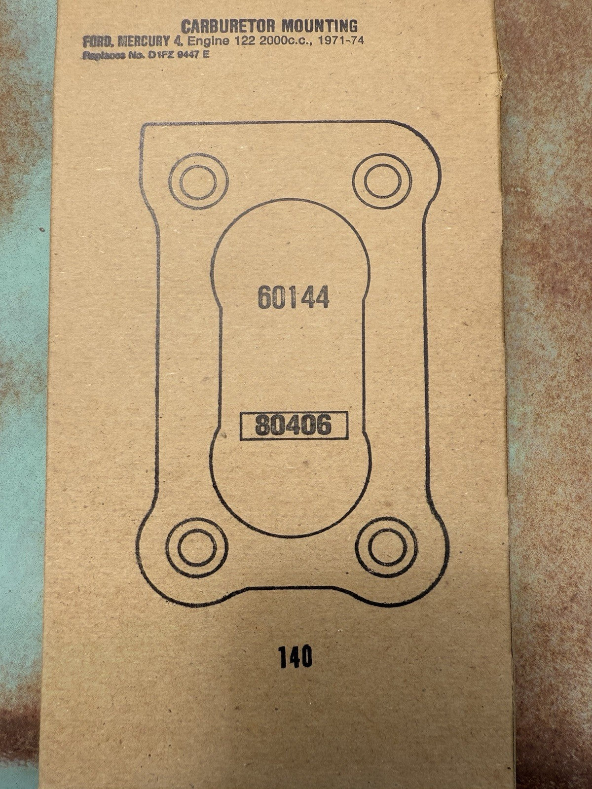1971-74 Ford Mercury 122ci 4 Cylinder Carburetor Base Gasket