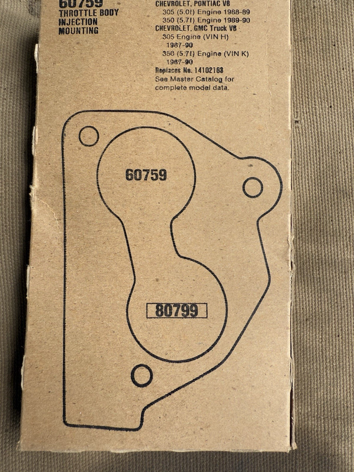 1987-90 Chevy/Pontiac/GMC Throttle Body Injection Base Gasket