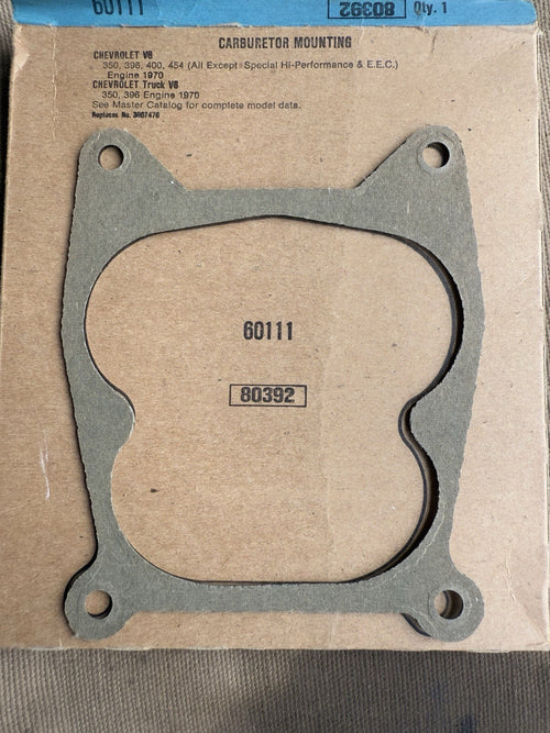 1970 Chevy 350 396 400 454 Carburetor Base Gasket
